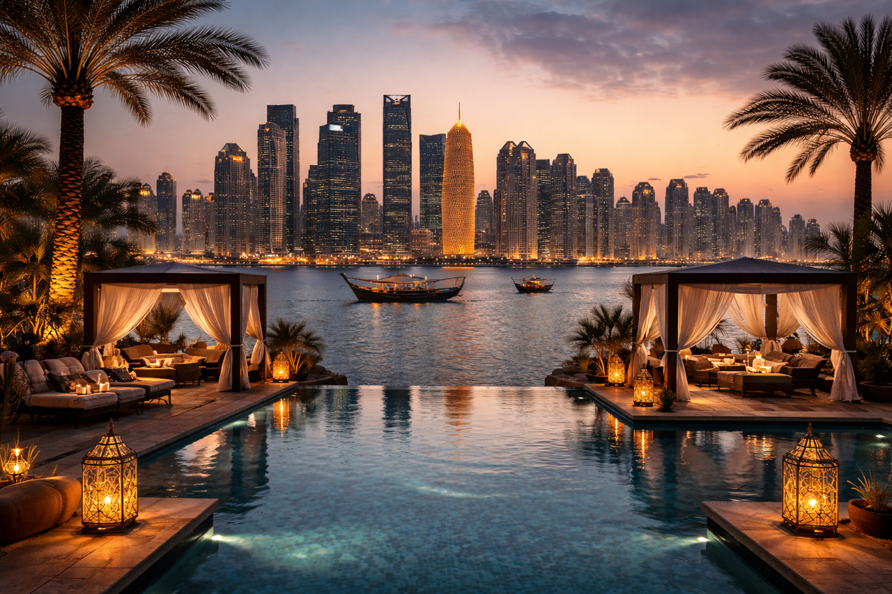 Doha skyline luxury view